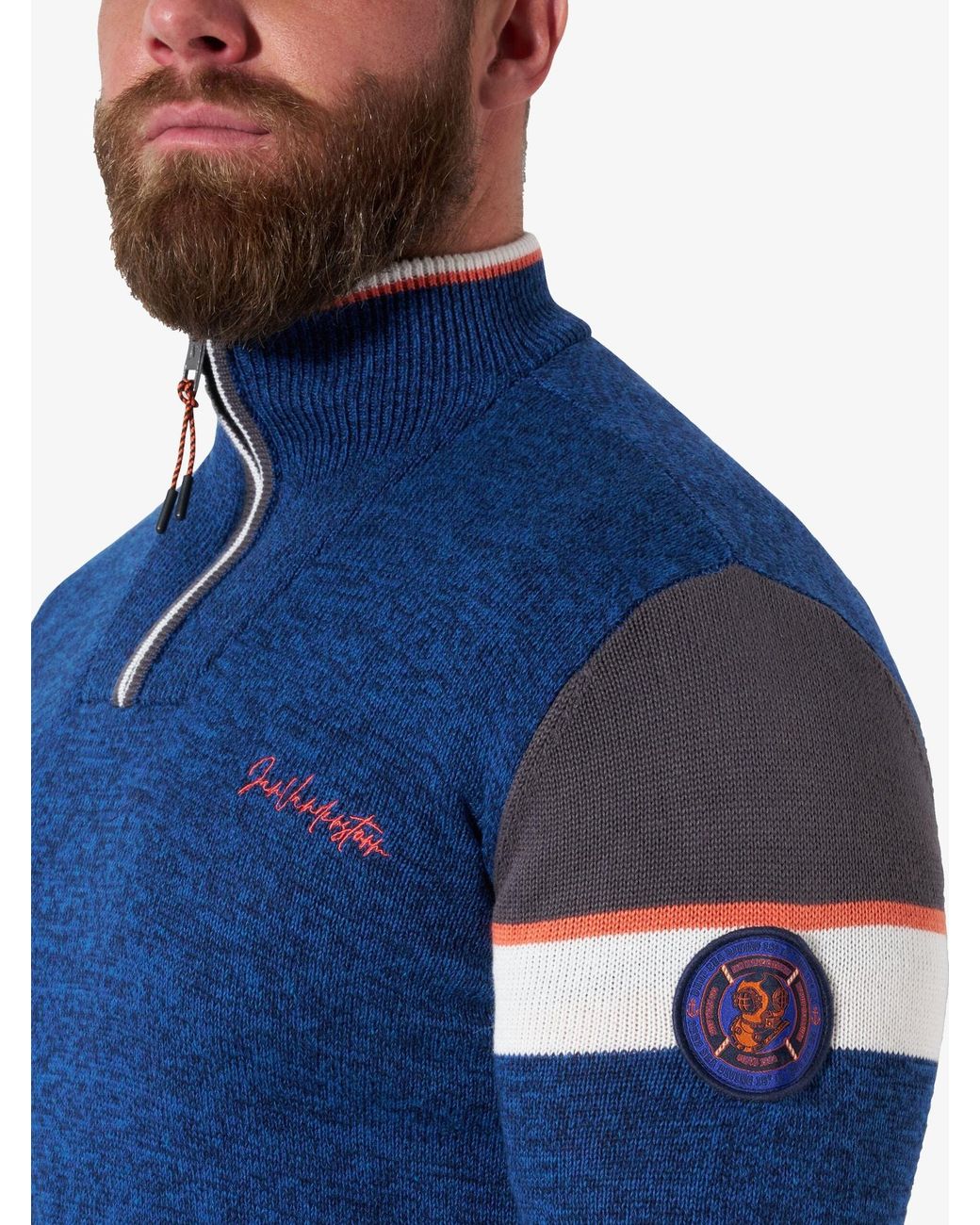 Jan Vanderstorm Pullover Bothi in Blue für Herren