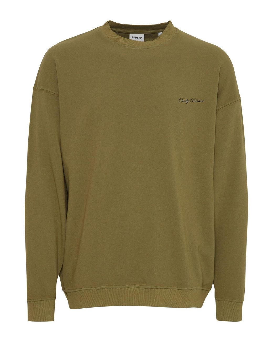 Solid Sweatshirt in Green für Herren