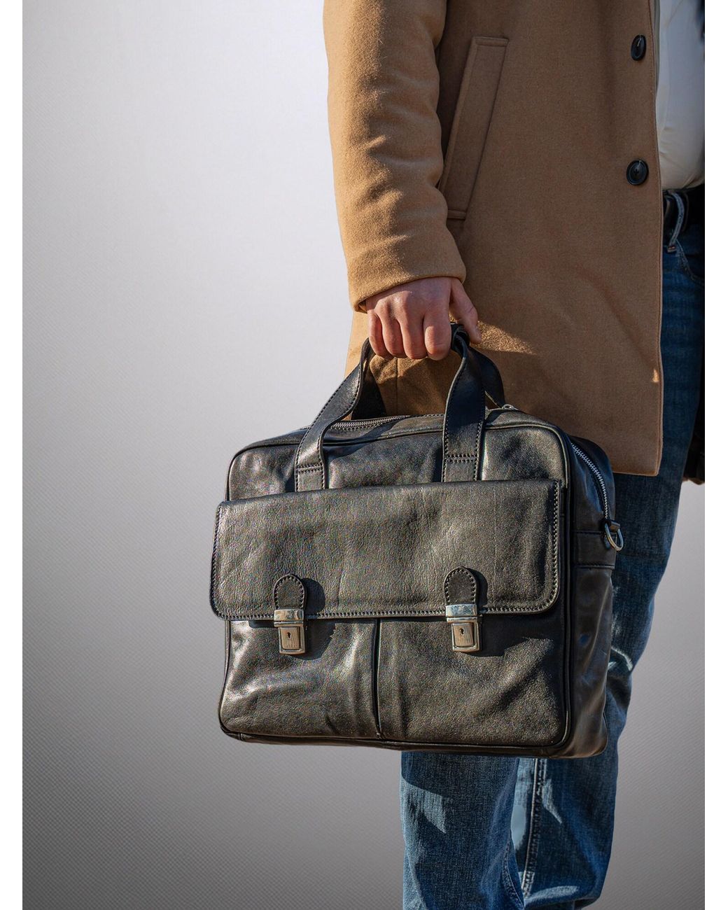 bupell Laptoptasche Clemente in Brown für Herren