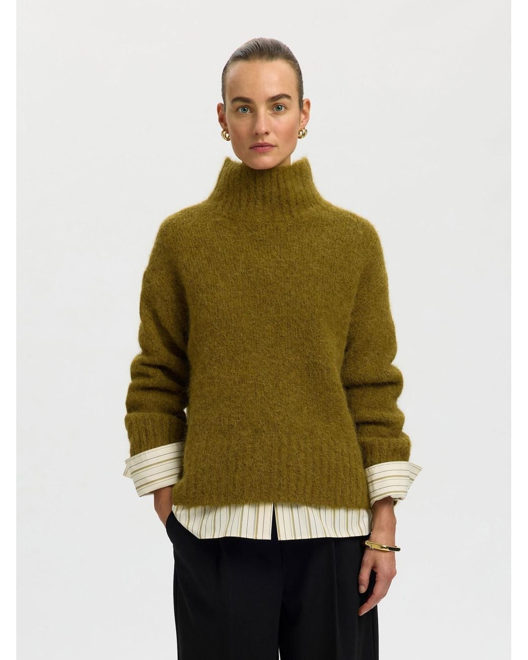 SELECTED Green Pullover Slfgabriella