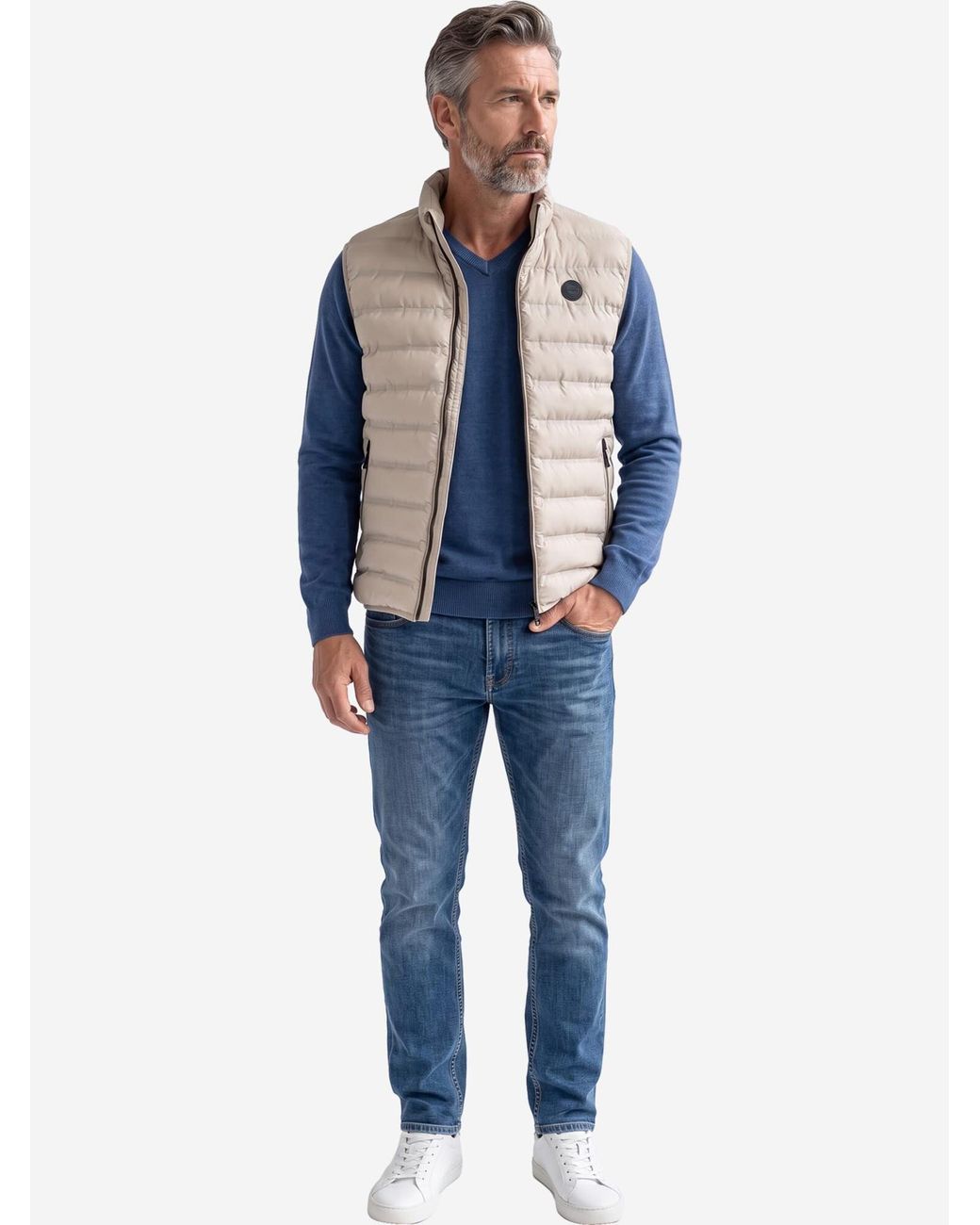 Redmond Weste Basic in Natural für Herren