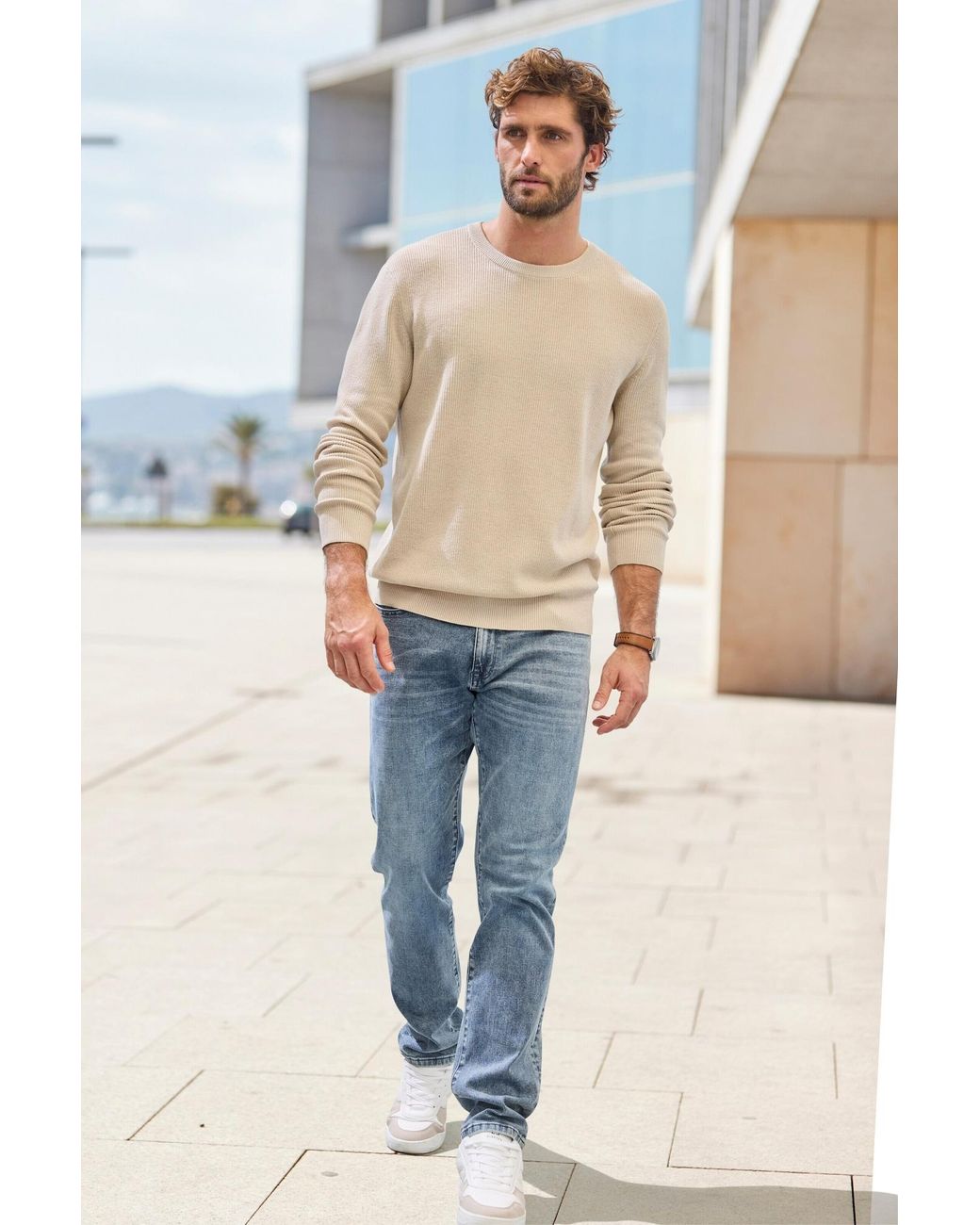 John Devin Pullover in Natural für Herren