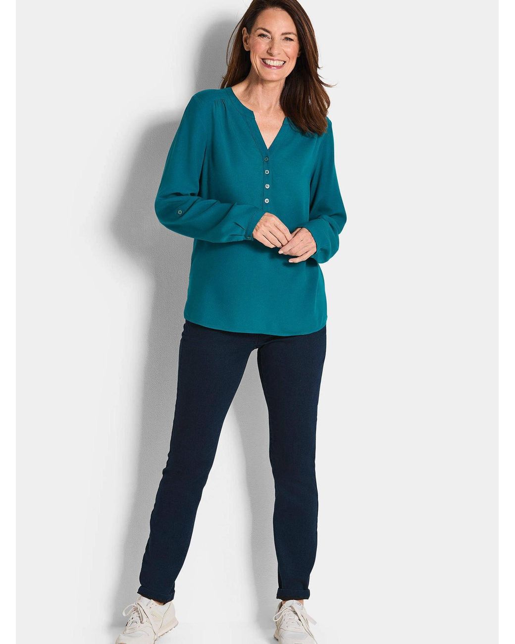 Goldner Blue Bluse