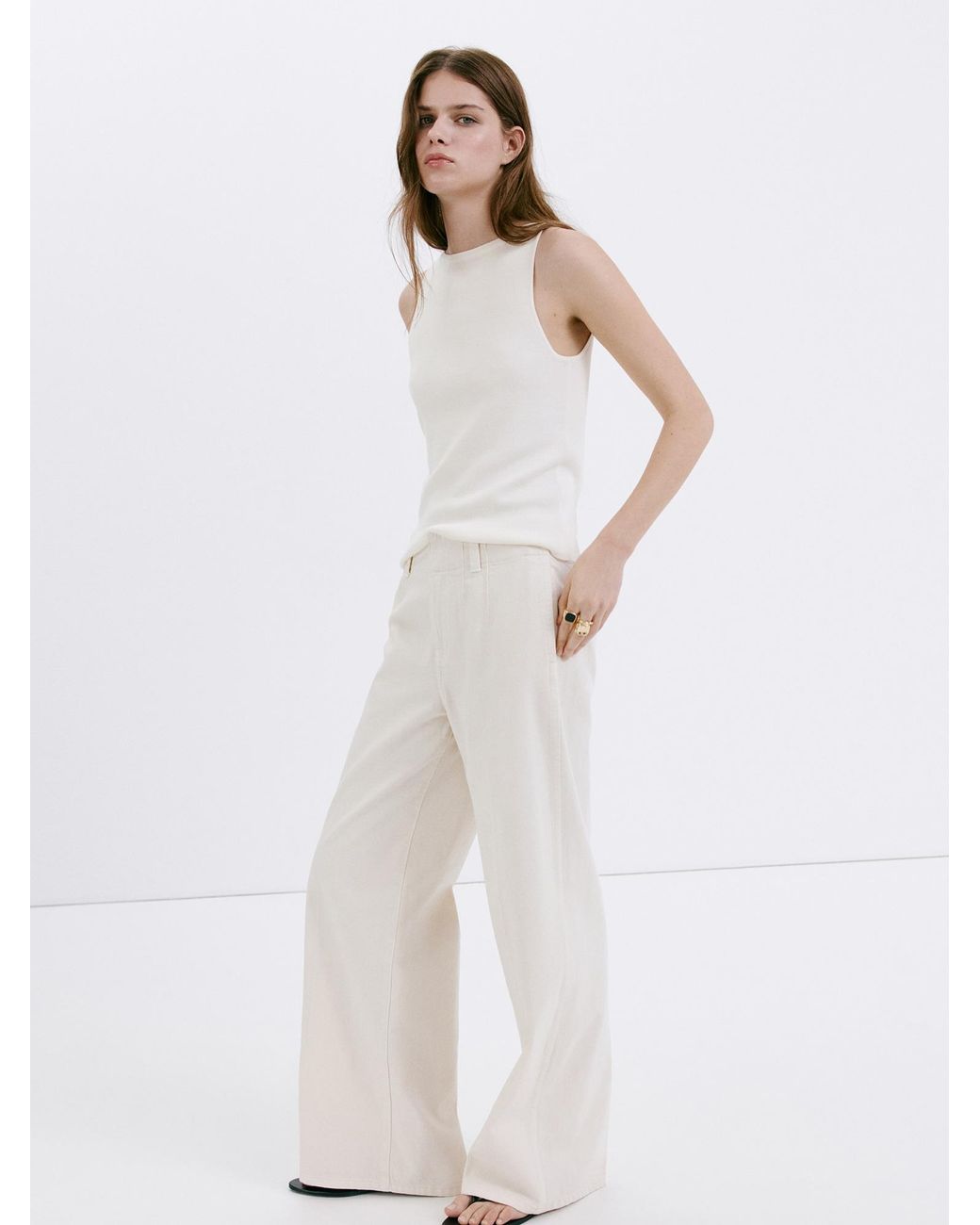 Mango White Stricktop Suenyo