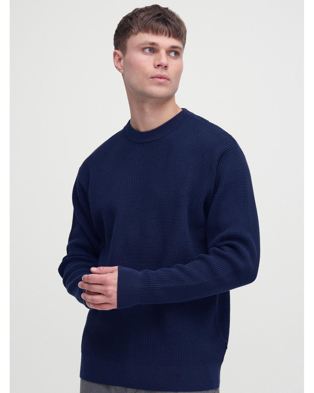 Solid Pullover Hami in Blue für Herren
