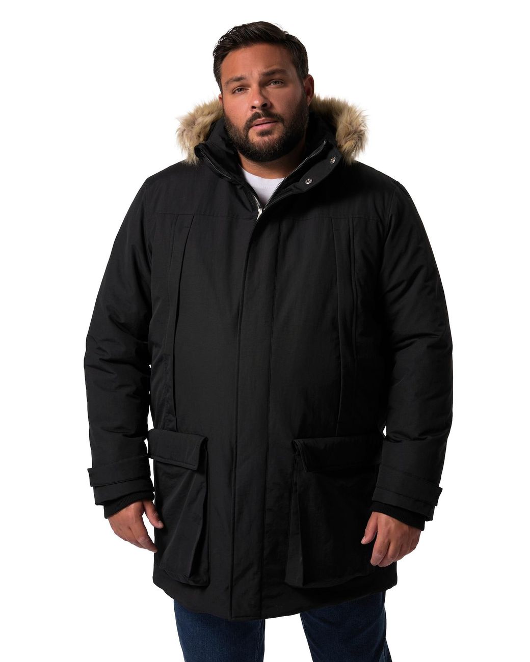 Men Plus Parka in Black für Herren