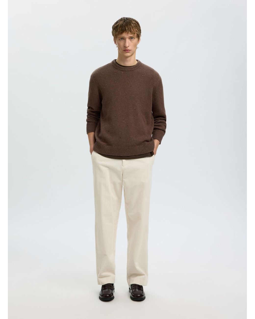 SELECTED Pullover Slhcody in Brown für Herren