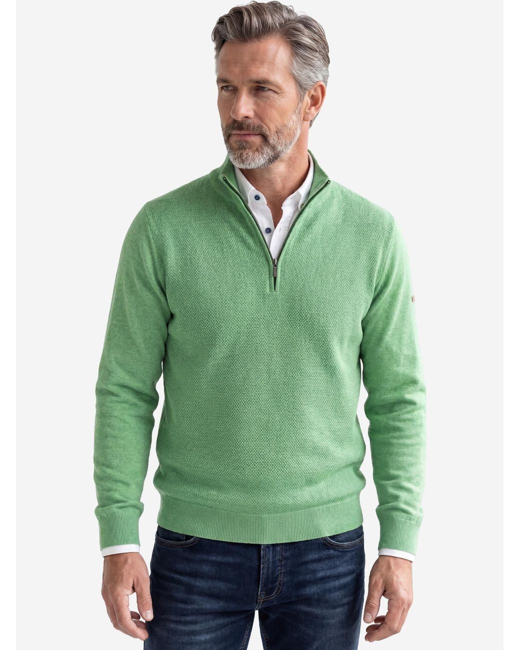 Redmond Pullover Basic in Green für Herren