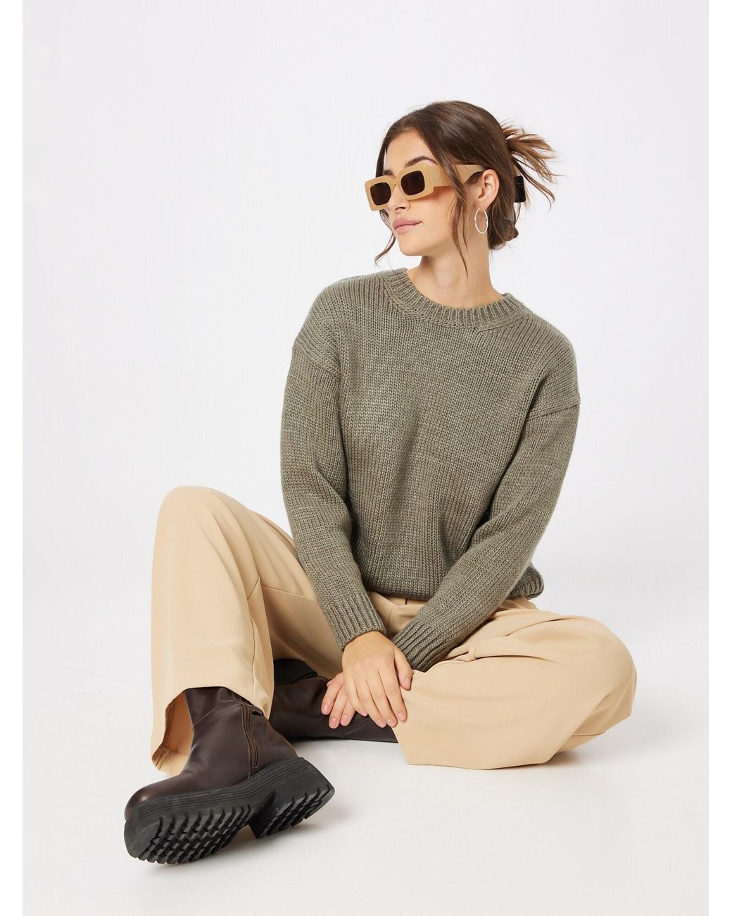 /about You Gray Pullover Tela