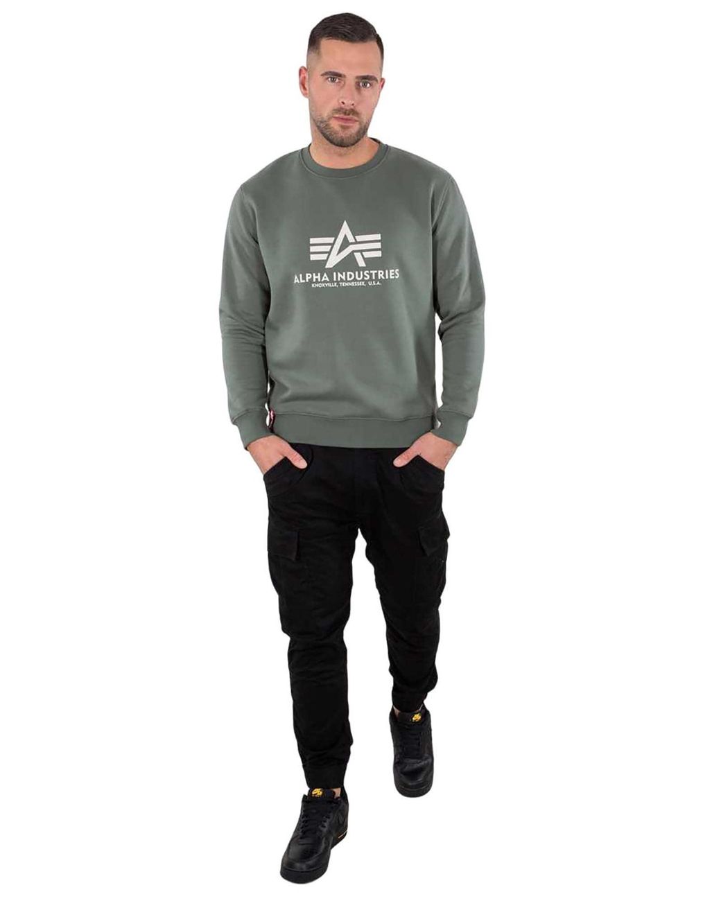 Alpha Industries Sweatshirt Basic in Green für Herren