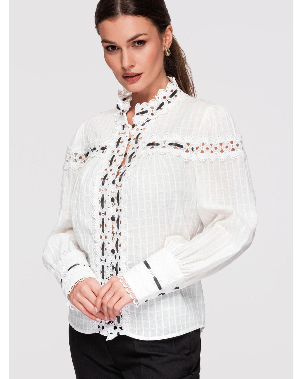 Ombre White Bluse