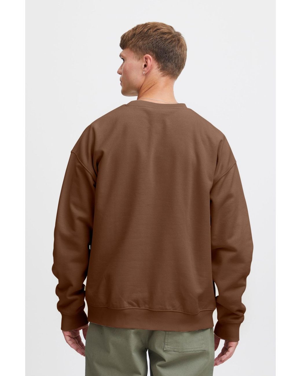 Solid Sweatshirt Hamad in Brown für Herren