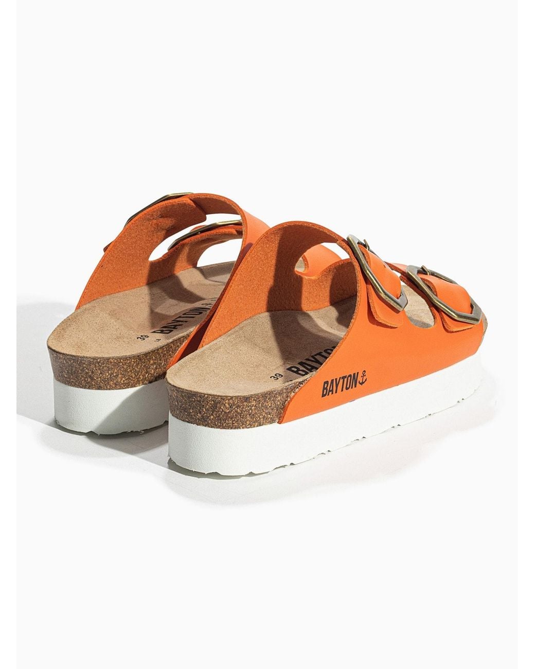 Bayton Orange Pantolette Japet