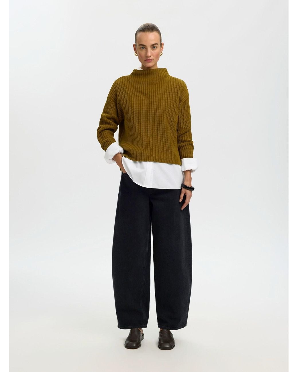 SELECTED Green Pullover Slfselma Sus