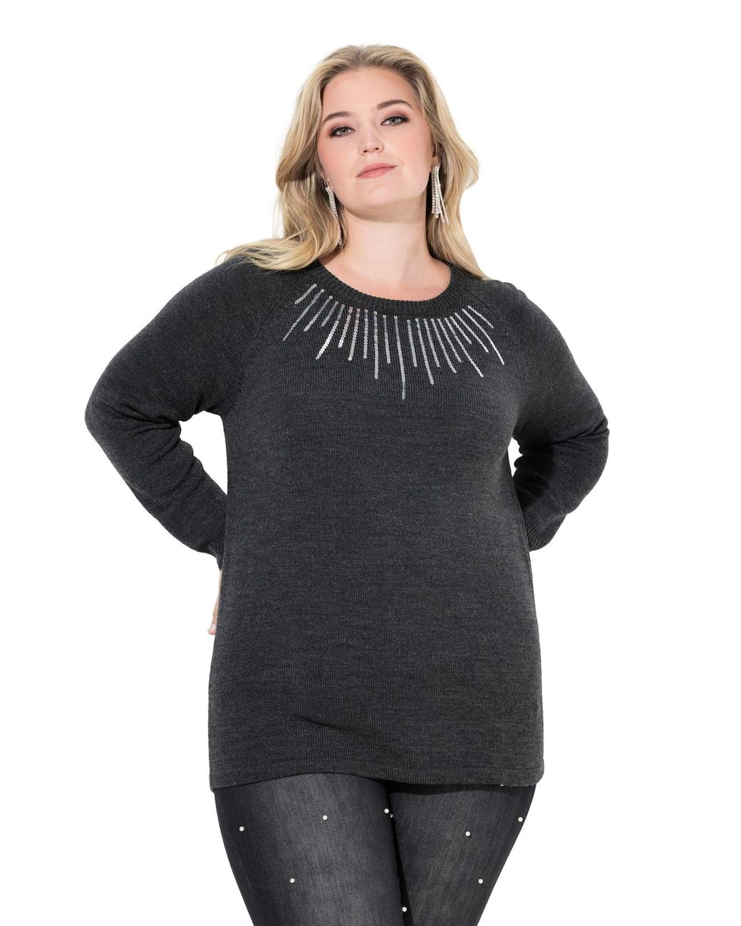 MIAMODA Black Pullover
