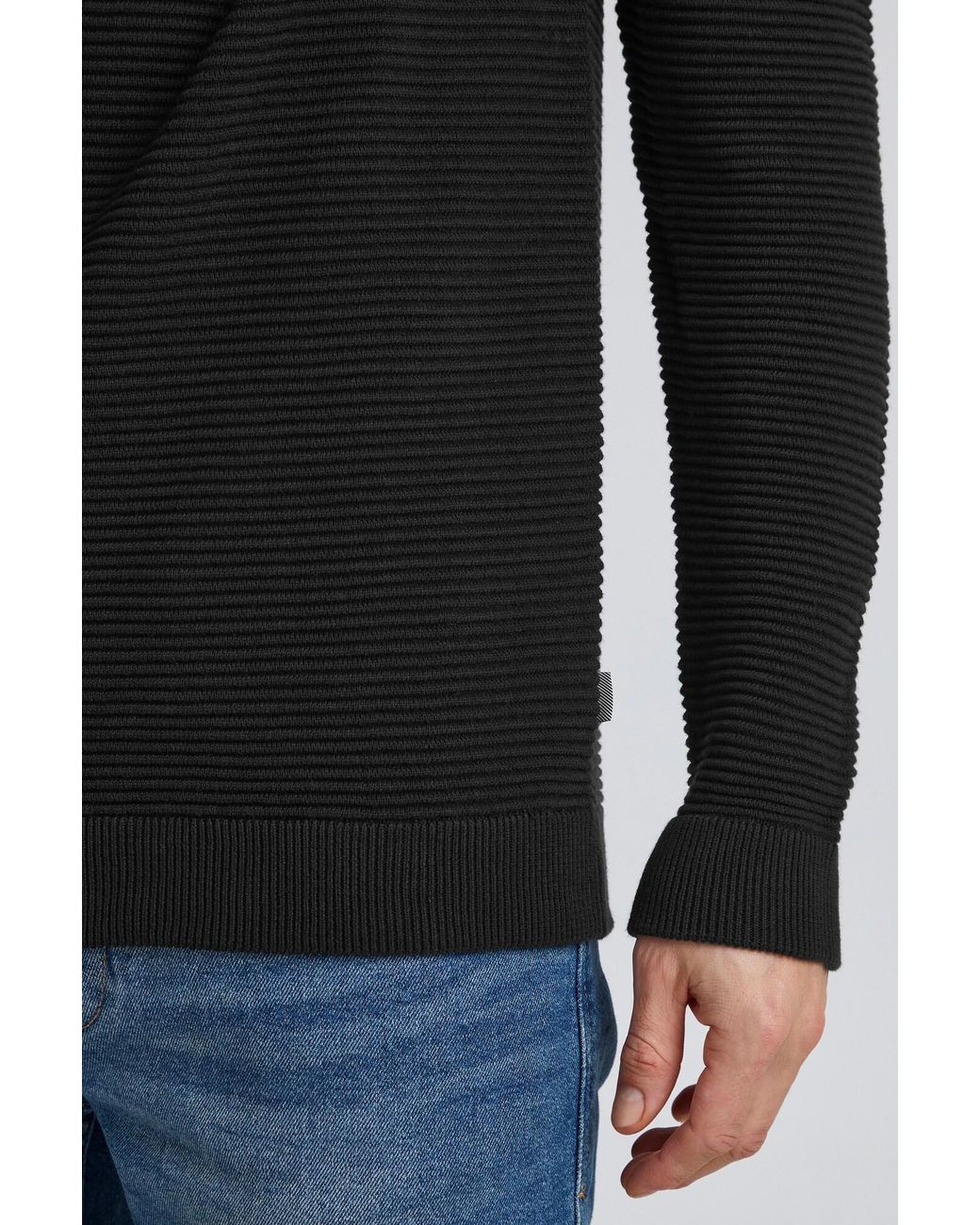 Solid Pullover in Black für Herren