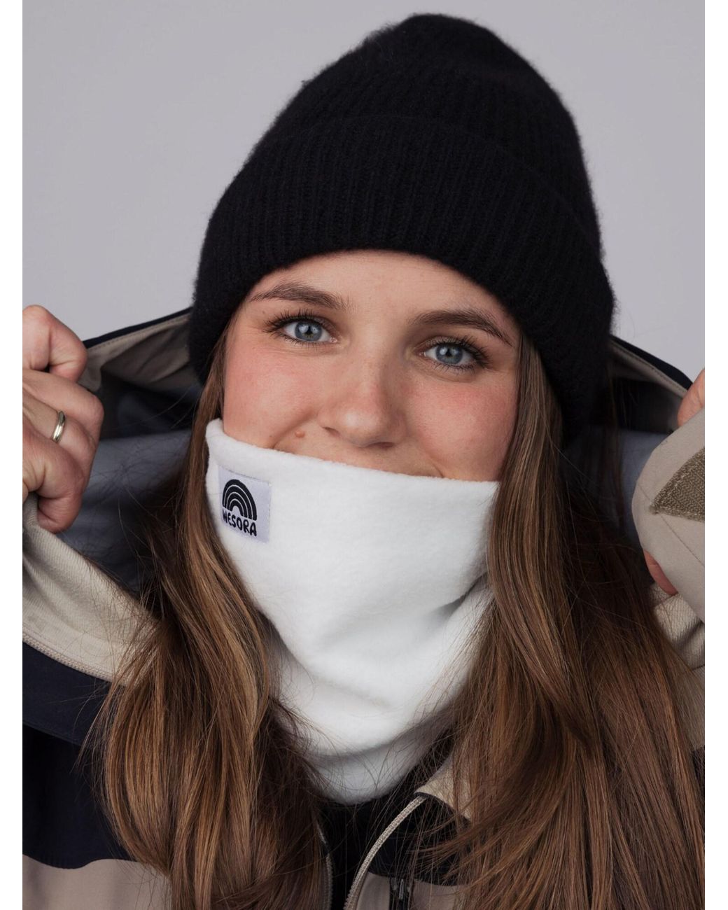 WESORA GmbH White Schlauchschal Fleece Neckwarmer