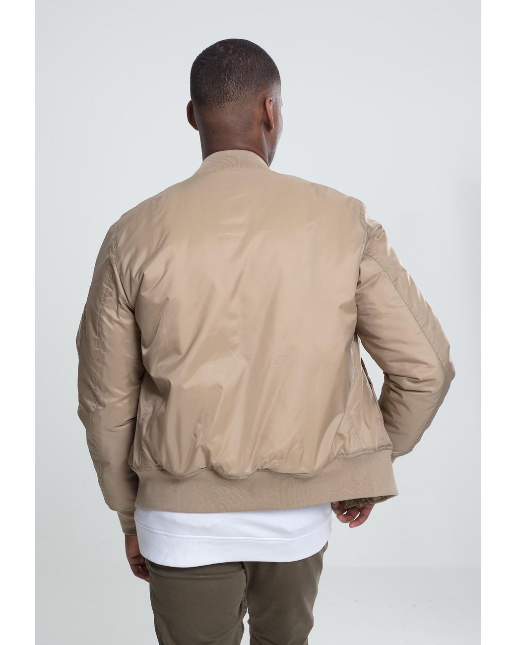 Urban Classics Herren Basic Bomber Jacket in Natural für Herren