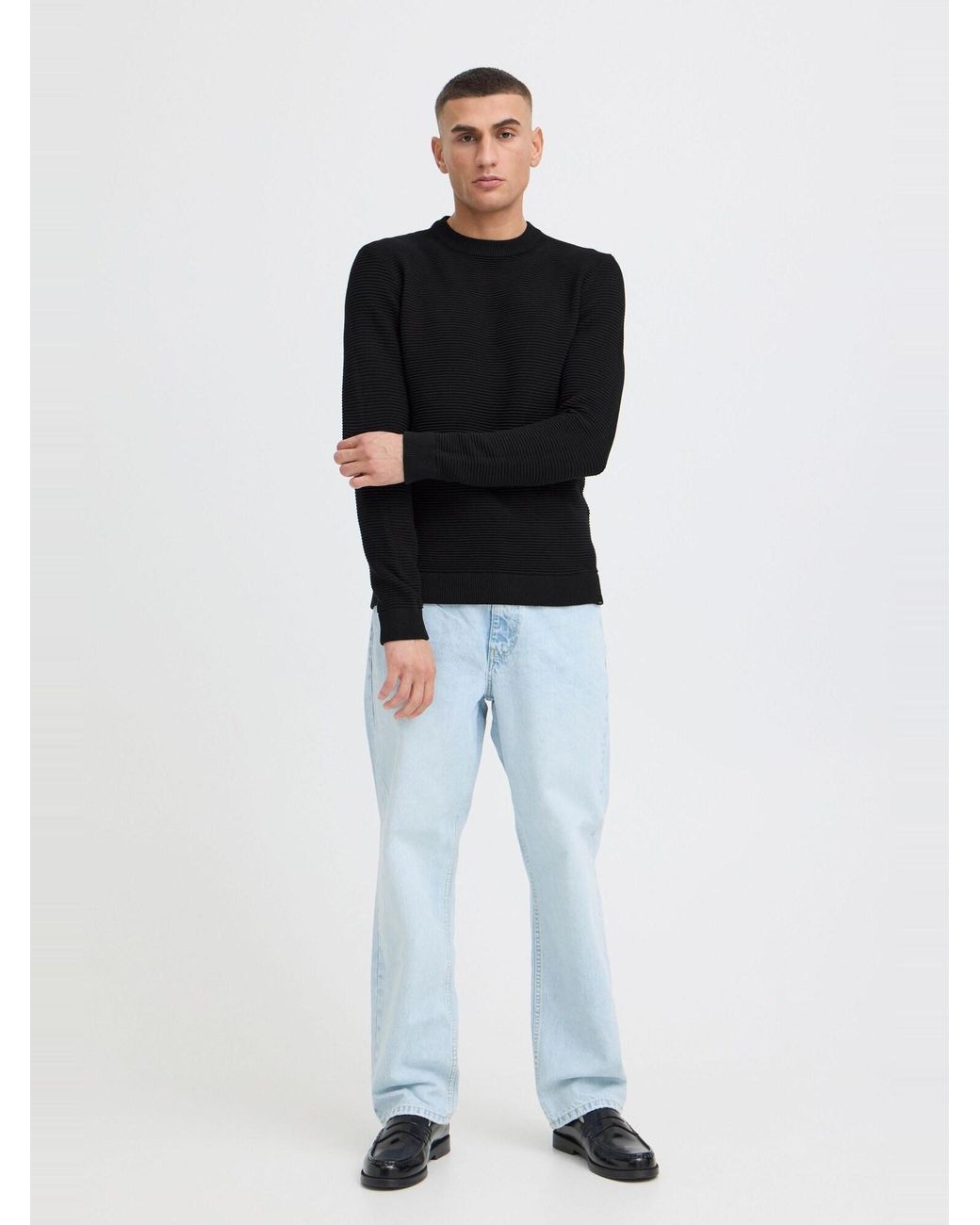 Solid Pullover Valencia in Blue für Herren