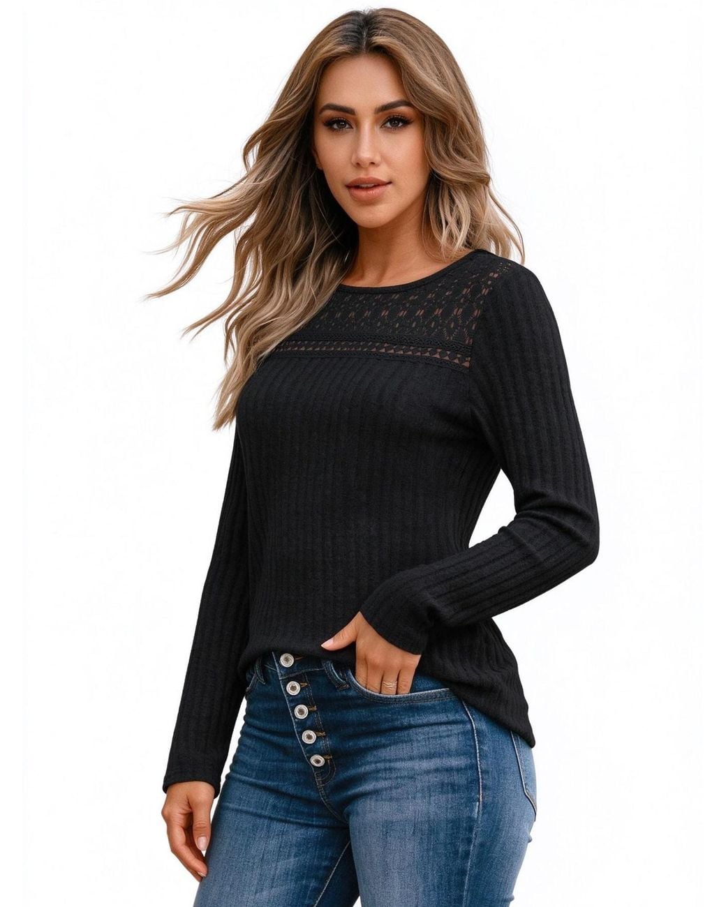 KoJooin Black Bluse