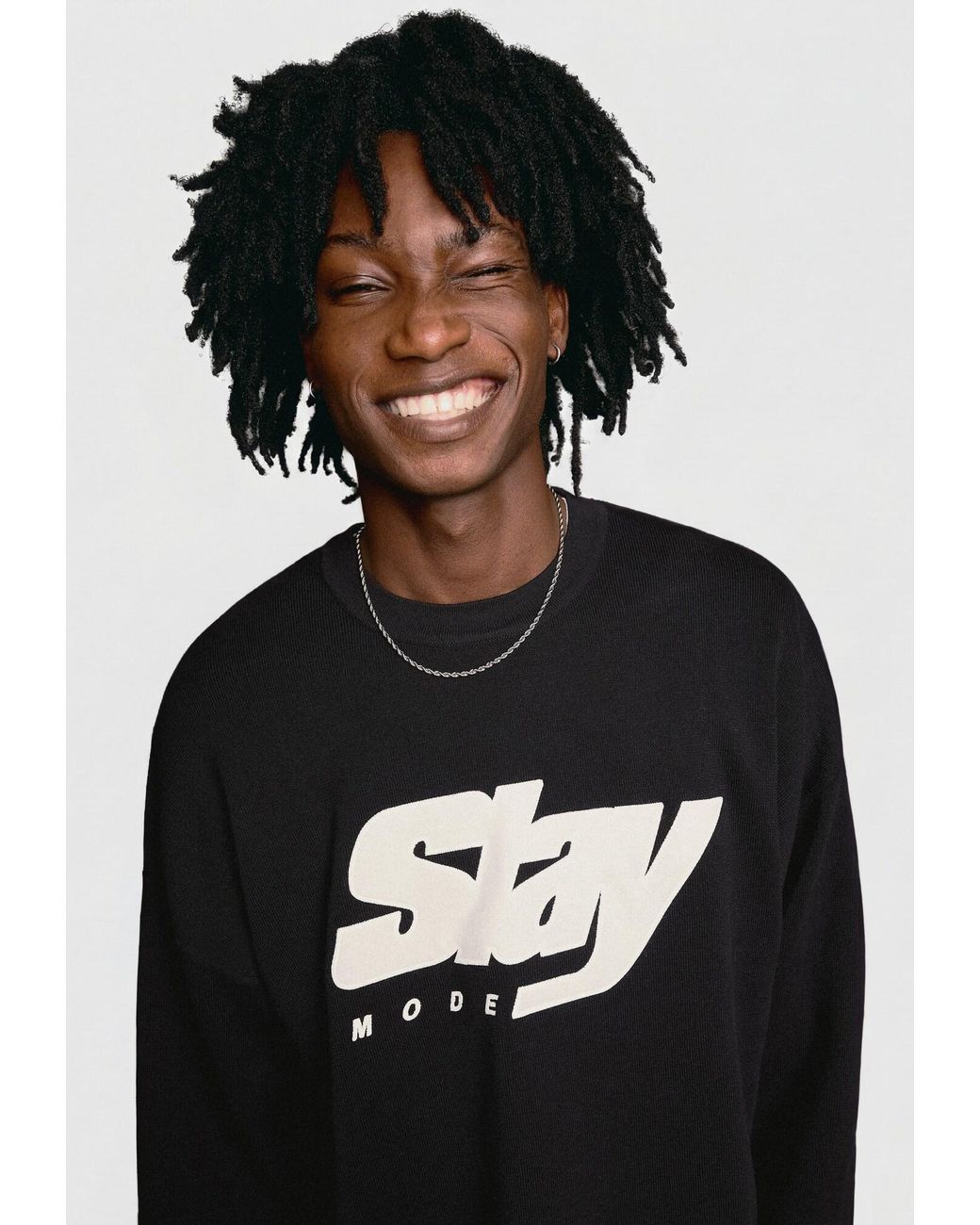 Bershka Pullover in Black für Herren