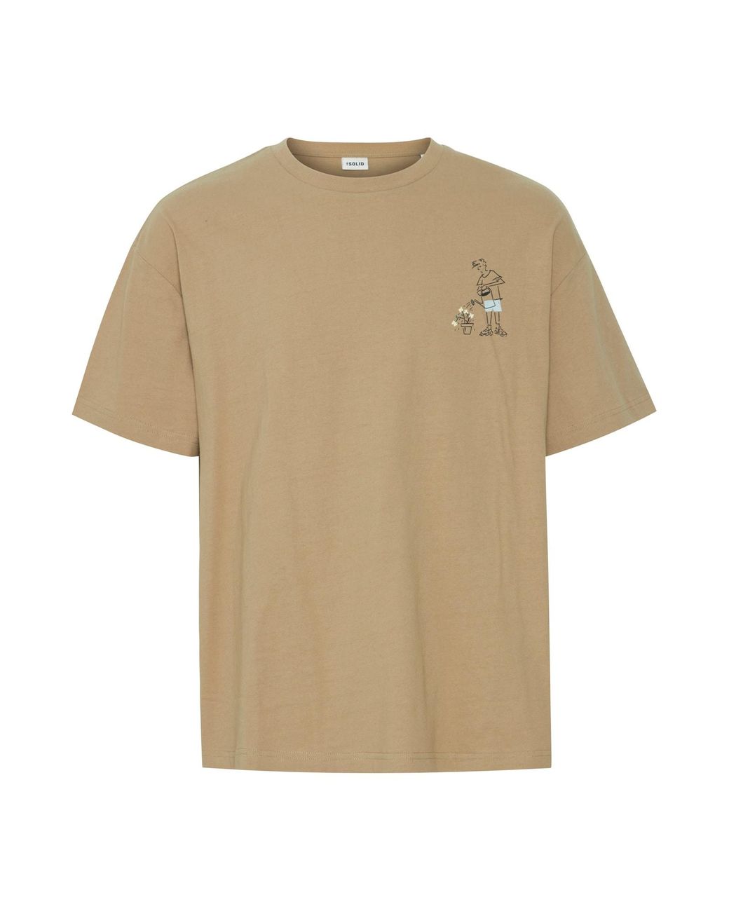 Solid T-Shirt Imre in Natural für Herren