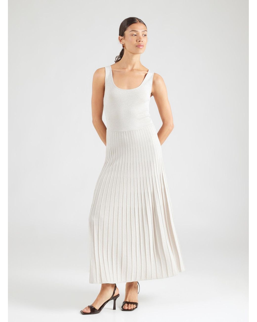 Comma, White Strickkleid