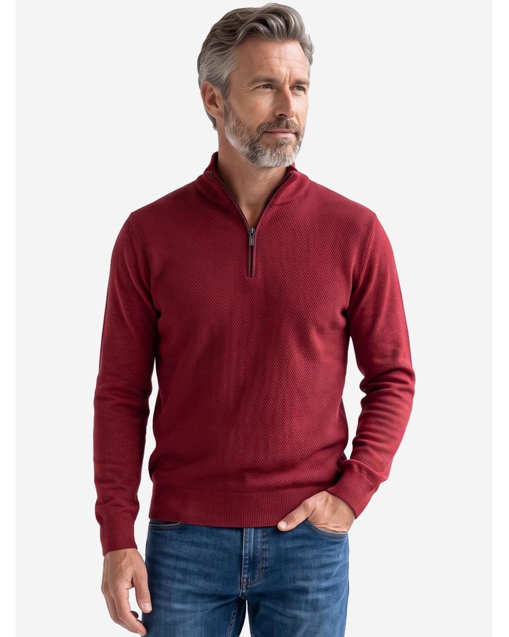 Redmond Pullover Basic in Red für Herren