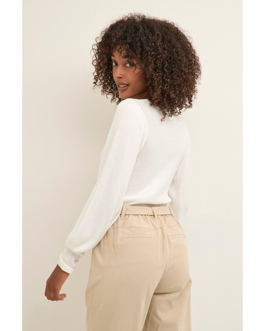 Kaffe White Pullover Dora