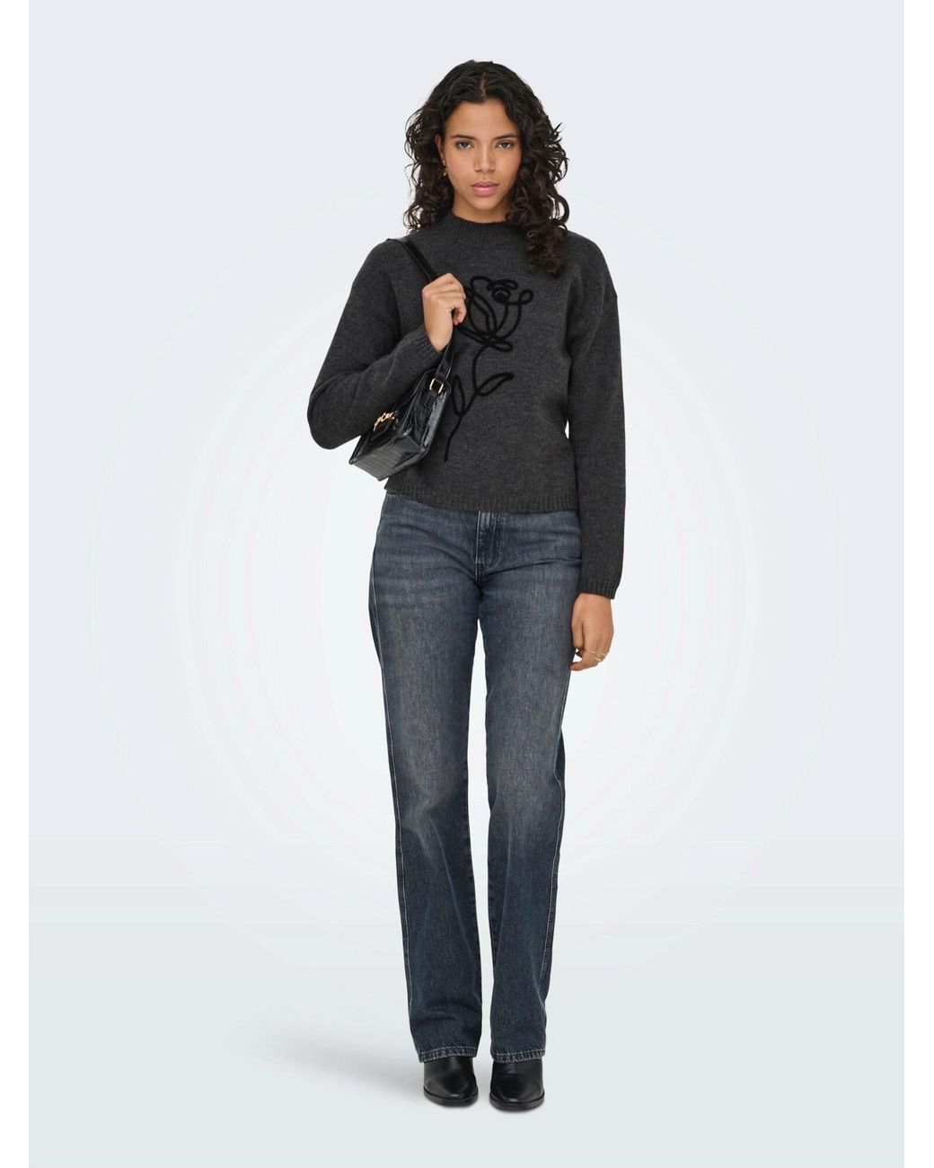 ONLY Black Pullover Onlrose