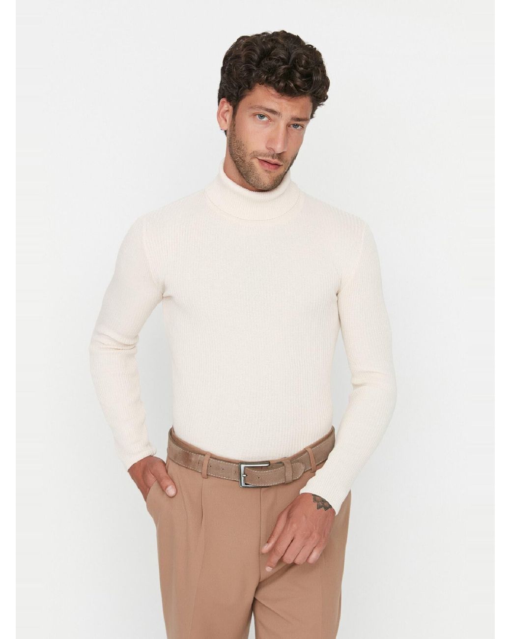 Trendyol Pullover in White für Herren