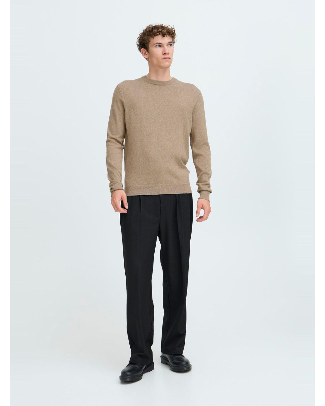Casual Friday Strickpullover Cfhalfdan in Natural für Herren