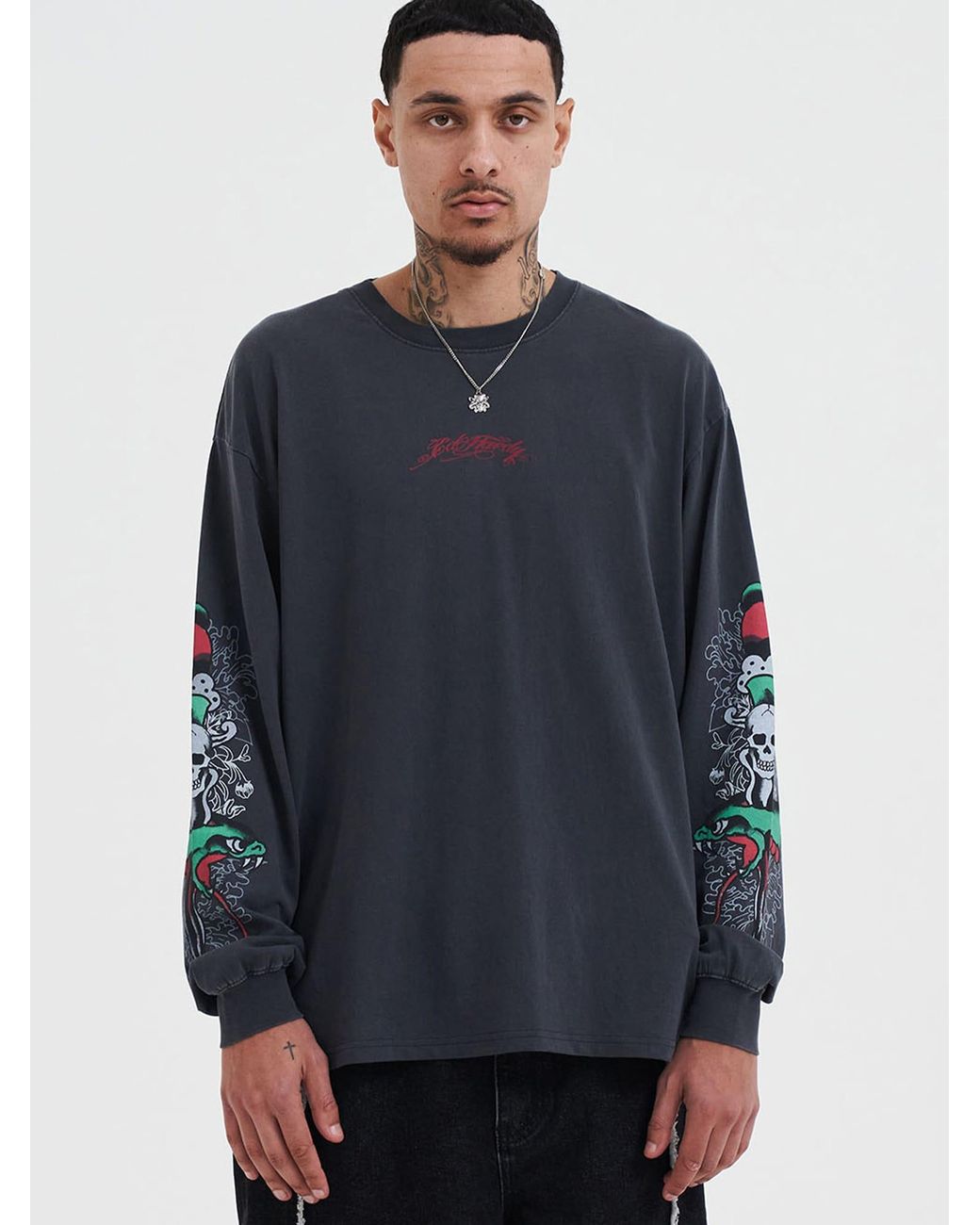 Ed Hardy Pullover in Gray für Herren