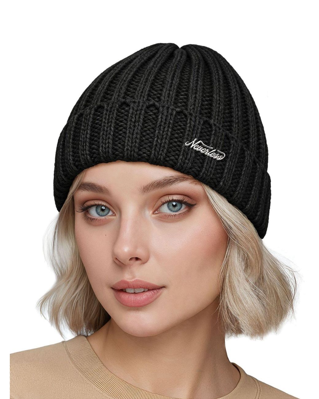 Neverless Black Mütze Model 36934