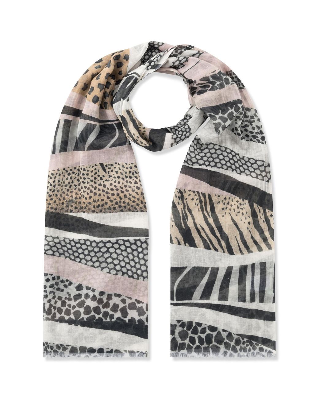 Codello Gray Schal Mit Animal-Muster-Mix