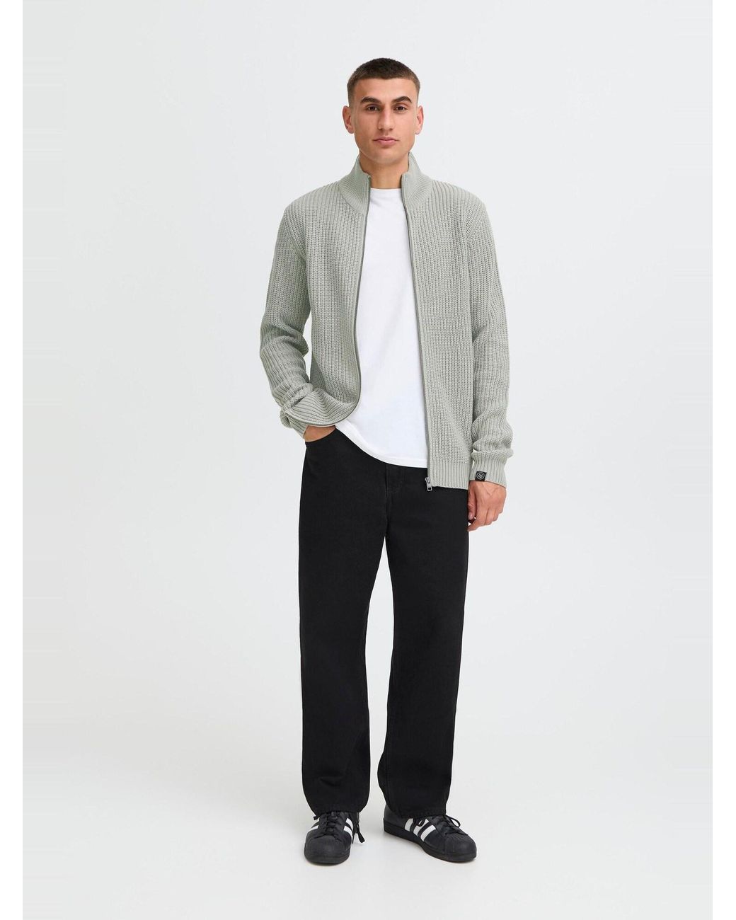 Solid Strickjacke Arno in Gray für Herren