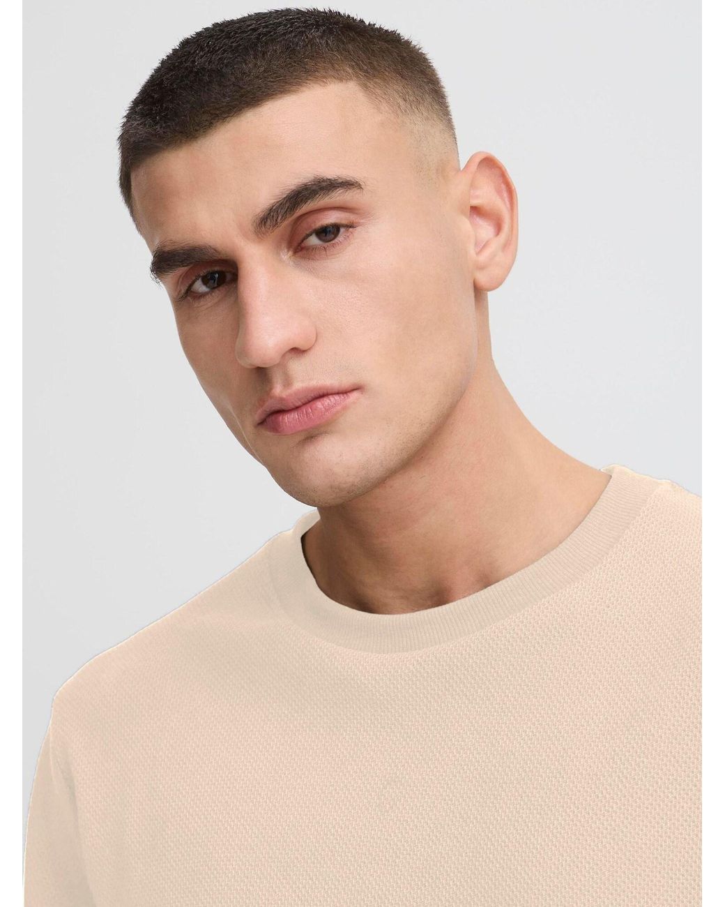 Solid Rundhalsshirt Sdpaul in White für Herren