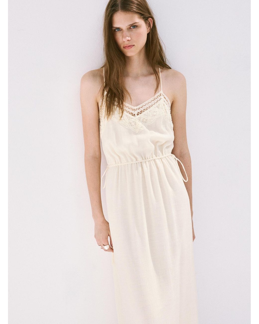 Mango White Kleid Baz