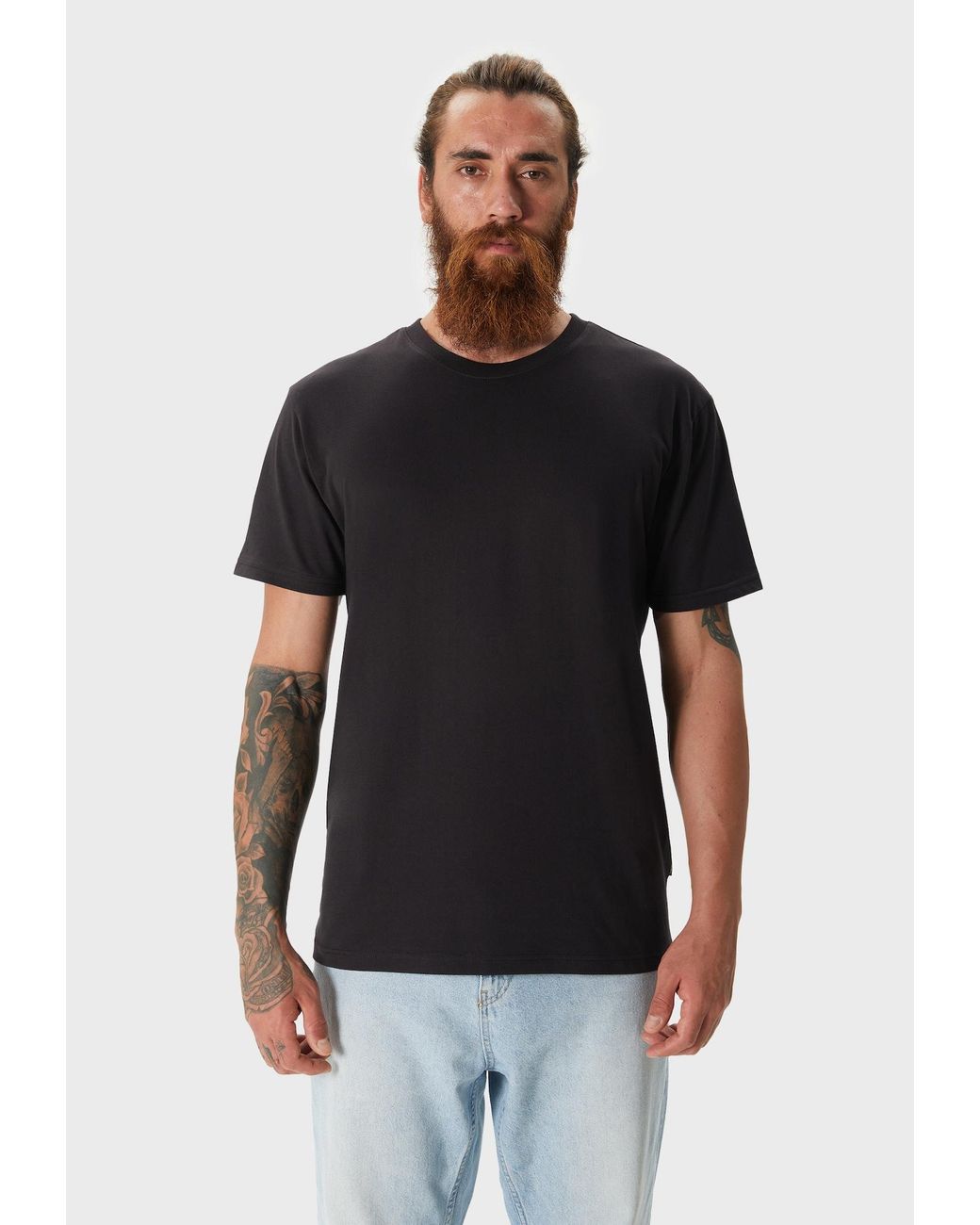 Oldskull T-Shirt Plain Basic in Black für Herren