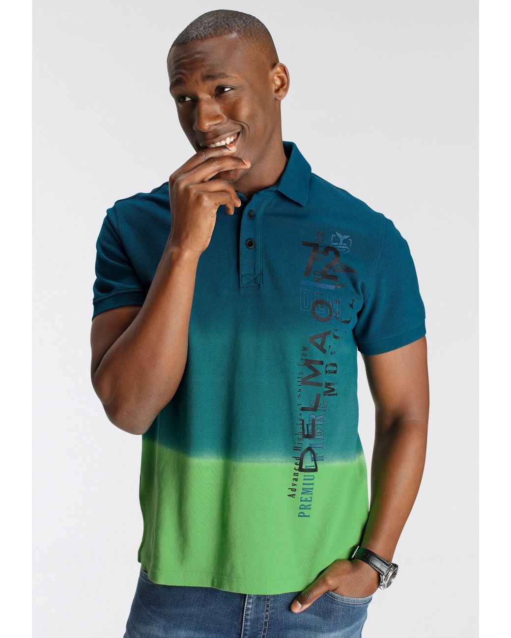Delmao Shirt in Green für Herren