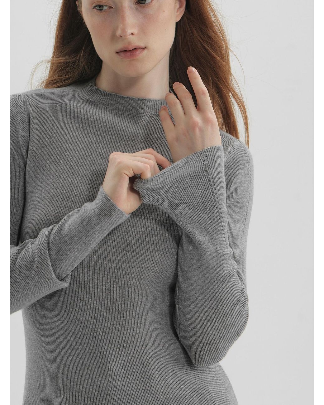 TorWeit Gray Pullover Winter Layer Top