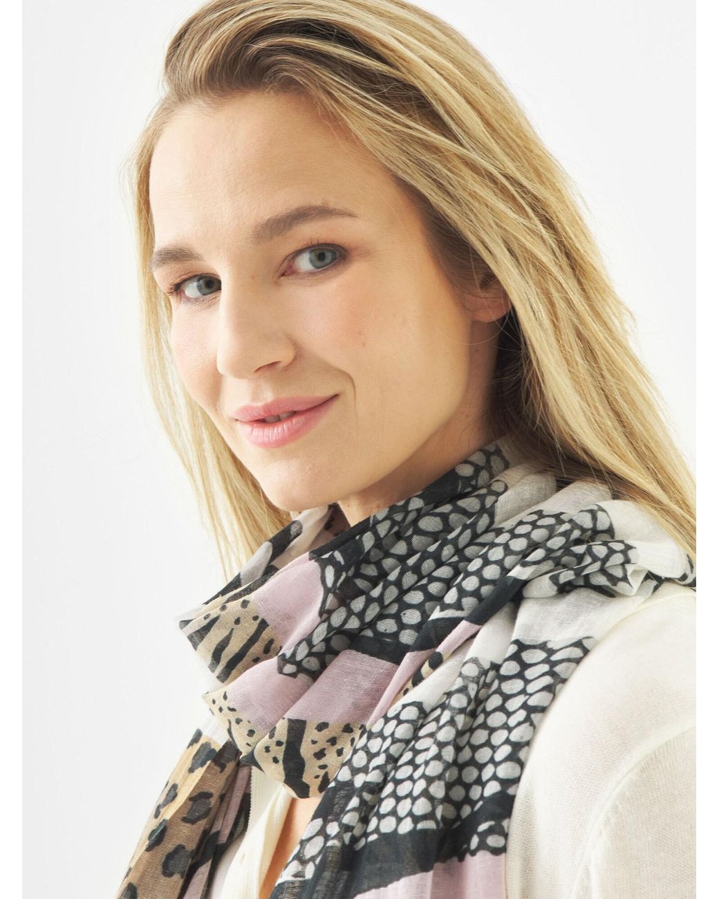 Codello Gray Schal Mit Animal-Muster-Mix