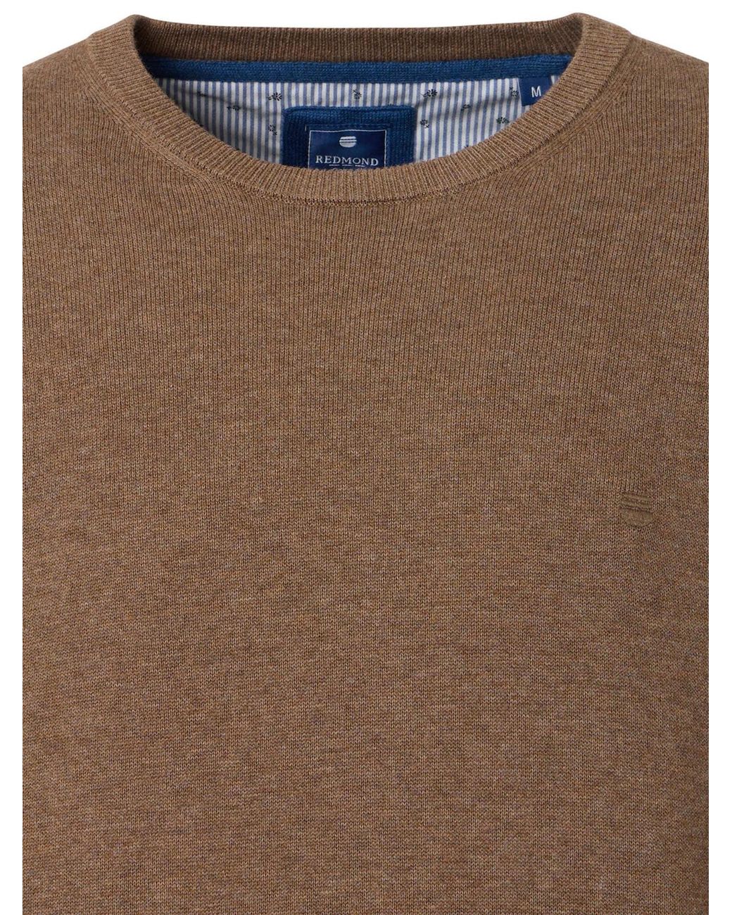 Redmond Pullover Basic in Brown für Herren