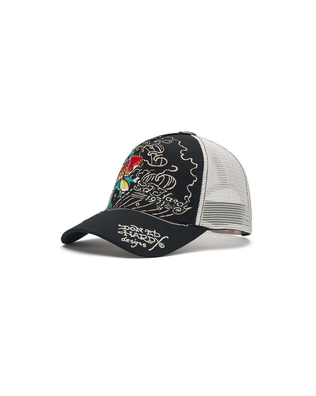 Ed Hardy Black Cap 1971 Koi Fish