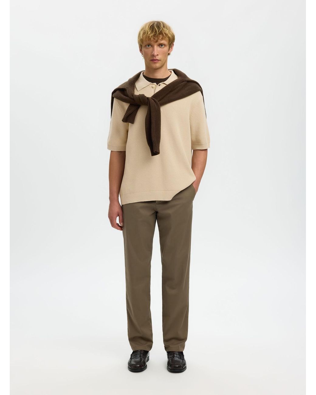 SELECTED Pullover in Natural für Herren