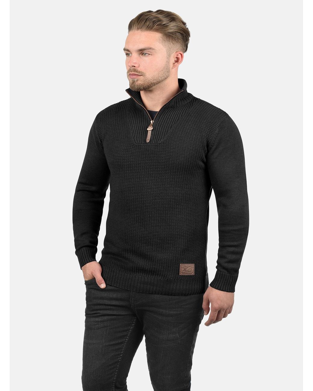 Solid Pullover Tommy in Black für Herren