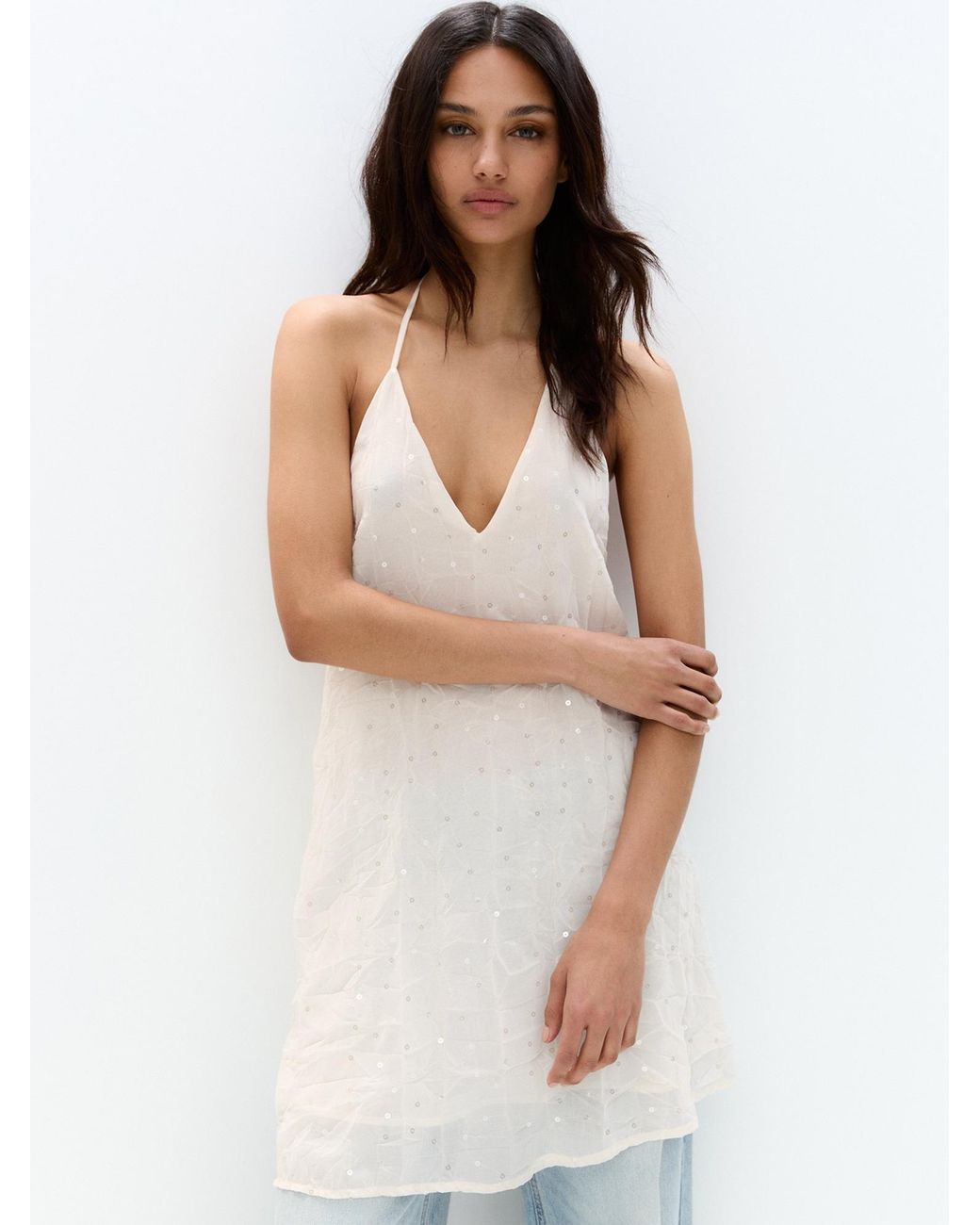 Pull&Bear White Kleid