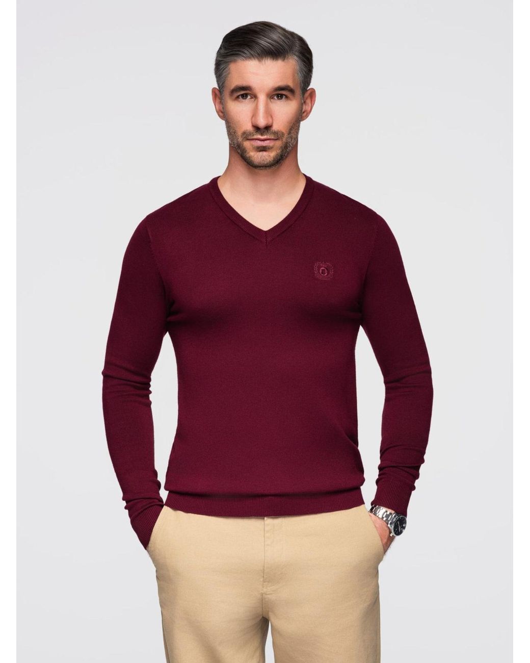 Ombre Pullover in Red für Herren