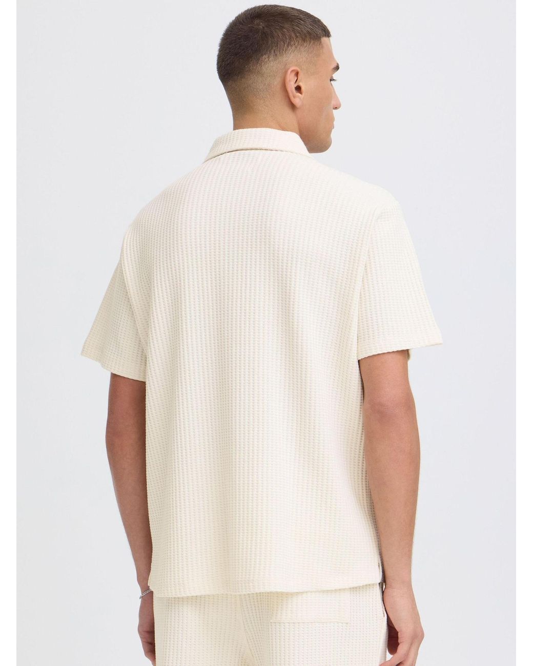 Solid Kurzarmhemd Sdutley in White für Herren