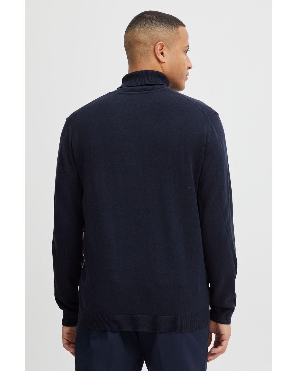 Solid Strickpullover 'denley' in Blue für Herren